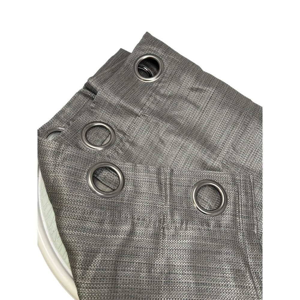 Kohl's Woven Grommet Top Curtain Gray 100% Polyester Home Decor Silver Gray NEW